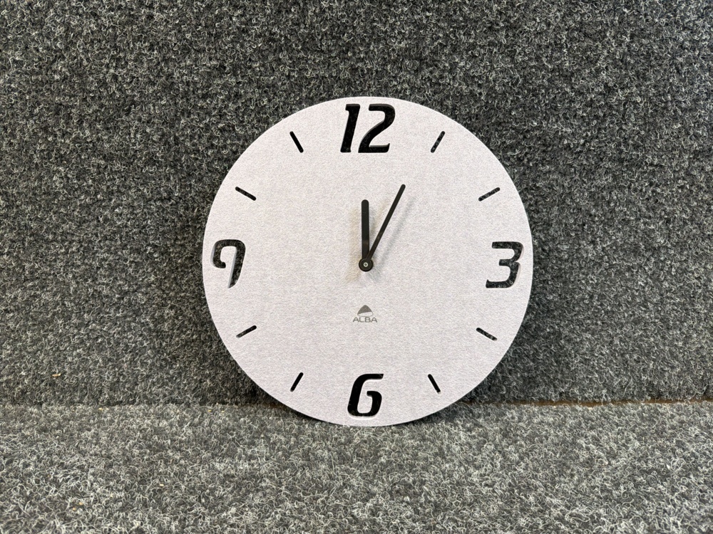 1572578-2 Wall clock Round Alba, light grey
