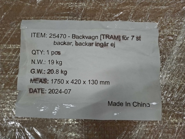 1572556-3 Tray trolley TRAM for 7 trays