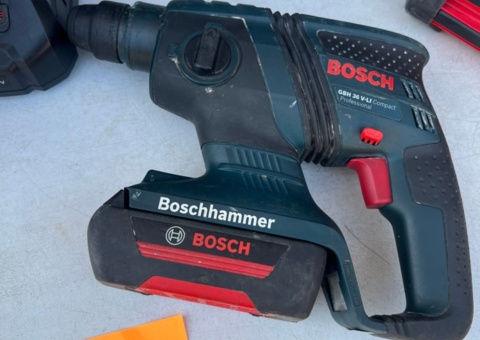 Slagborr med tillbehör - Bosch GBH 36 V-LI Compact Professional