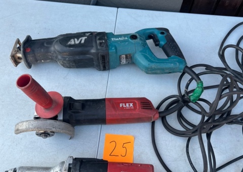Rakslip, vinkelslip och tigersåg - Makita, FLEX