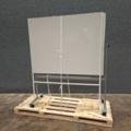1572560-2 2 st Mobila whiteboardtavlor på hjul 1950x1600x650 mm