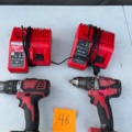 1572646-1 Skruvdragare 2 st med laddare - Milwaukee M18 BPD