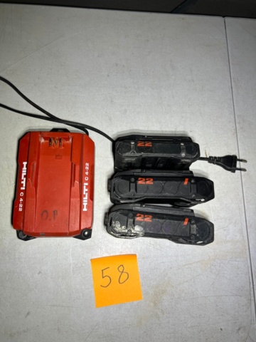 1572658-2 Batterier 3 st och laddare - Hilti