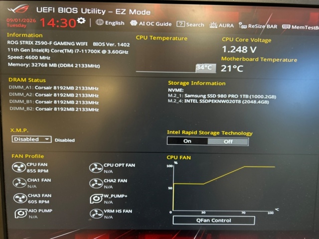 1436444-2 Gaming computer - Intel Core i7-11700K - ASUS GeForce RTX 3070