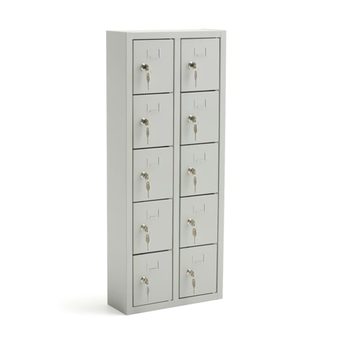 1572542-1 Värdefackskåp MULTICUBE 10 fack, 1008x412x150 mm, ljusgrå