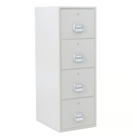 1572565-1 Brandklassat mappskåp SHELL 90 min. nyckellås, 1500x520x680 mm, 4 lådor
