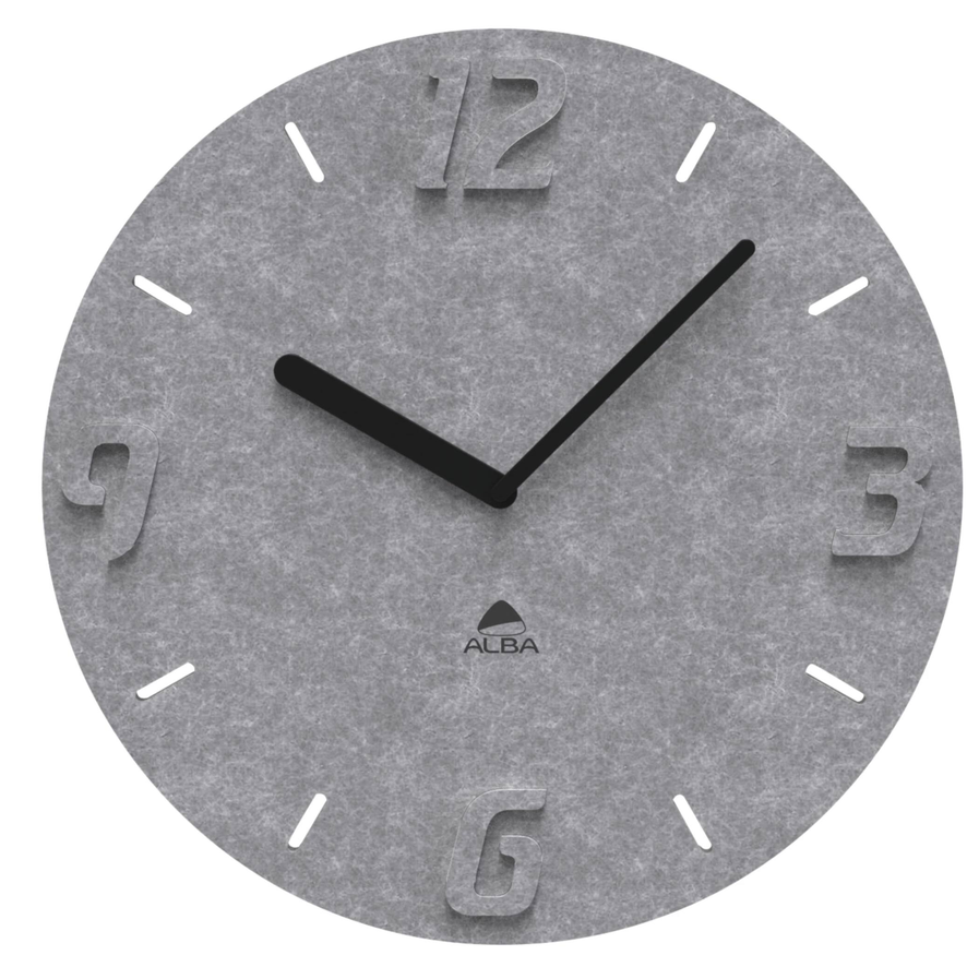 1572578-1 Wall clock Round Alba, light grey