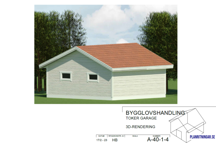 1573151-3 Frame double garage of approximately 60 square meters