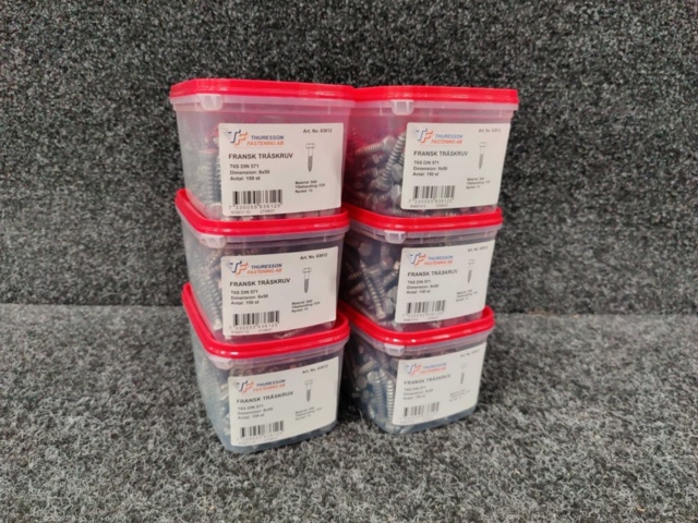 1572349-2 900 pcs French Wood Screw 8x50, Arne Thuresson