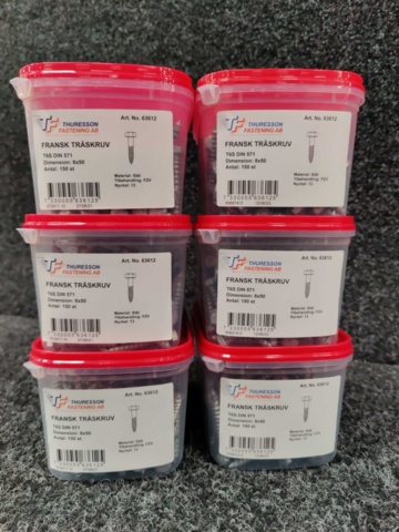 1572349-4 900 pcs French Wood Screw 8x50, Arne Thuresson