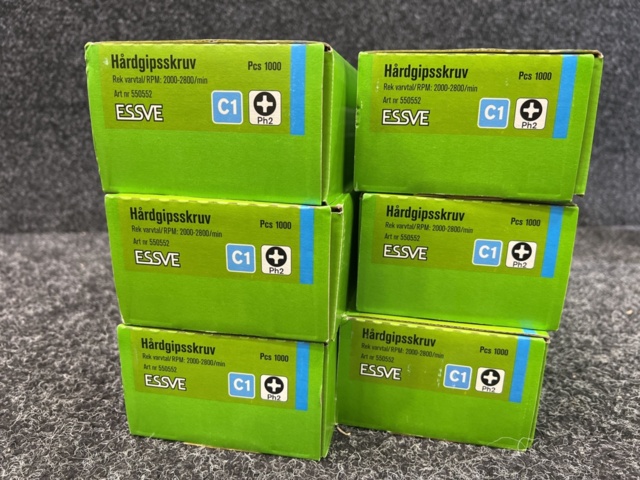 1572358-2 6000 pcs Banded hard plaster screw, Essve
