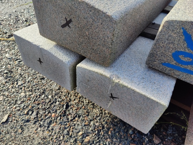 1091314-6 5 st Granitkantsten GF1 Rak Porto 170 mm