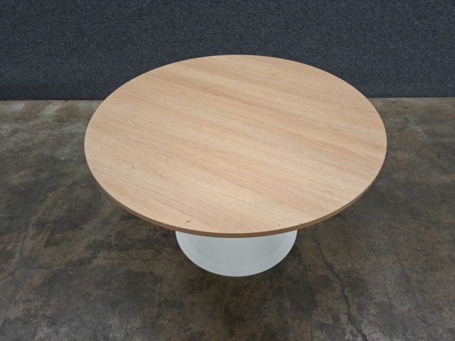 1575715-3 Table VERTICUS Ø1200x720 mm, white/oak