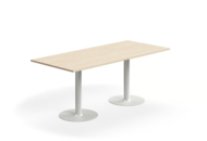 1575716 Table ALVA 1800x800x720 mm, anchorable, high-pressure laminate, white/birch