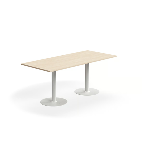 1575716-1 Table ALVA 1800x800x720 mm, anchorable, high-pressure laminate, white/birch