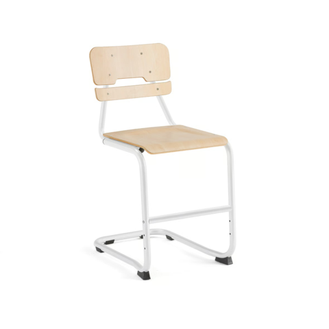 1575708-1 20 pcs Student chairs LEGERE I Height: 500 mm, white, birch