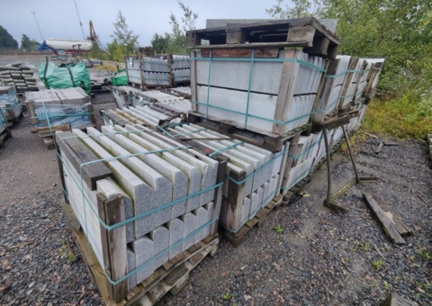 Granitkantsten RFF4 Rak Porto Grå 1100x100x300 mm ca 77 m