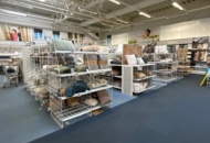 1486389 Shop interior design - Sectional rows with shelves