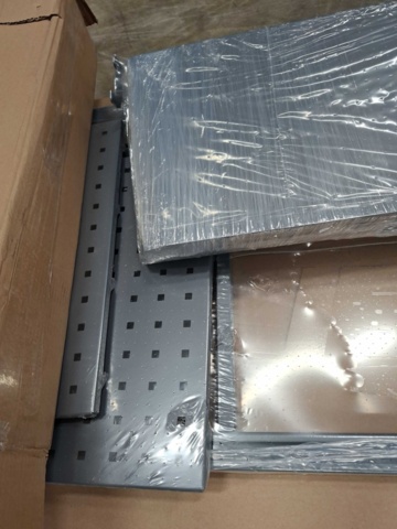 1575757-7 Complete workbench TRUST Tool boards, picking bins, shelves, 2000x760 mm, high-pressure laminate