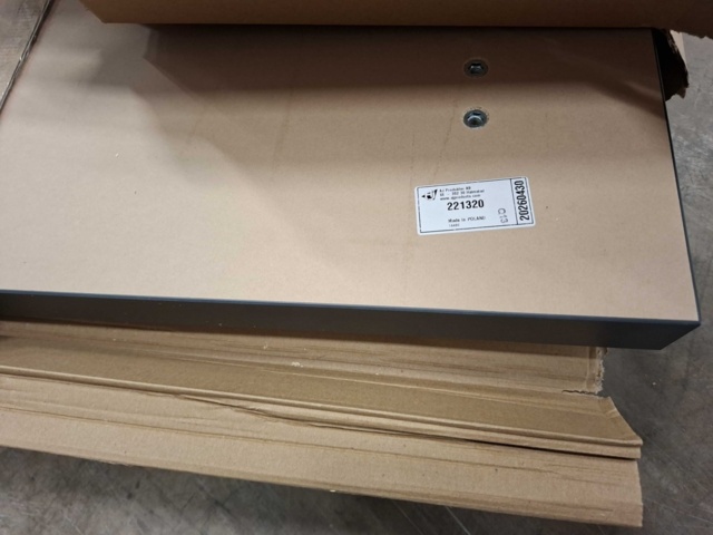1575759-7 Complete workbench TRUST Tool boards, picking bins, shelves, 1500x760 mm, high-pressure laminate