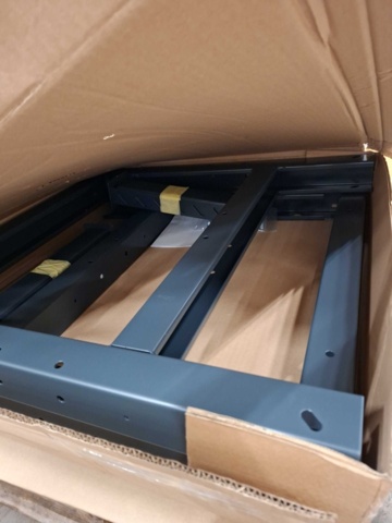 1575759-8 Complete workbench TRUST Tool boards, picking bins, shelves, 1500x760 mm, high-pressure laminate