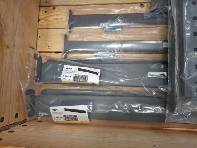 1575759-10 Complete workbench TRUST Tool boards, picking bins, shelves, 1500x760 mm, high-pressure laminate