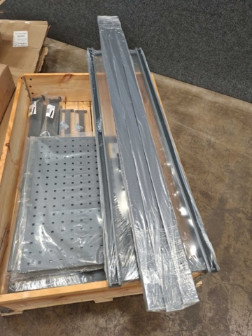 1575759-11 Complete workbench TRUST Tool boards, picking bins, shelves, 1500x760 mm, high-pressure laminate