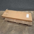 1575761-2 Bord CLAIRE Fällbart, 1200x500 mm, vit laminat, krom
