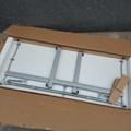 1575761-4 Bord CLAIRE Fällbart, 1200x500 mm, vit laminat, krom