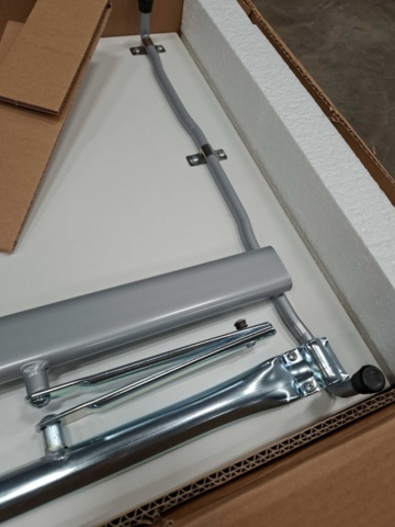 1575761-5 Bord CLAIRE Fällbart, 1200x500 mm, vit laminat, krom