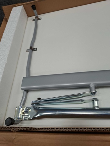 1575761-6 Bord CLAIRE Fällbart, 1200x500 mm, vit laminat, krom