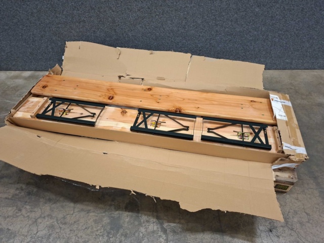 1575762-6 Folding bench set BOHUS2000x600 mm, pine, black