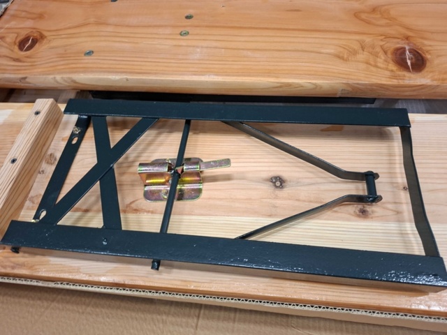 1575762-7 Folding bench set BOHUS2000x600 mm, pine, black