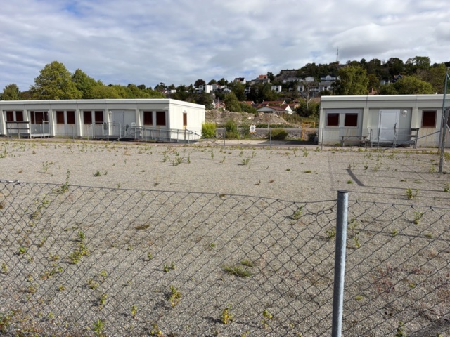 1565964-2 Football field and basketball court with fence