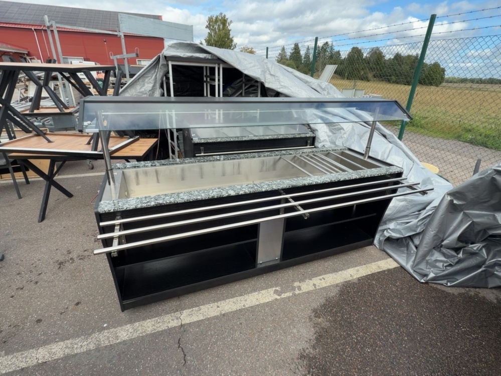 1422019-2 Warming counter Buffet with serving counter 6 canteens
