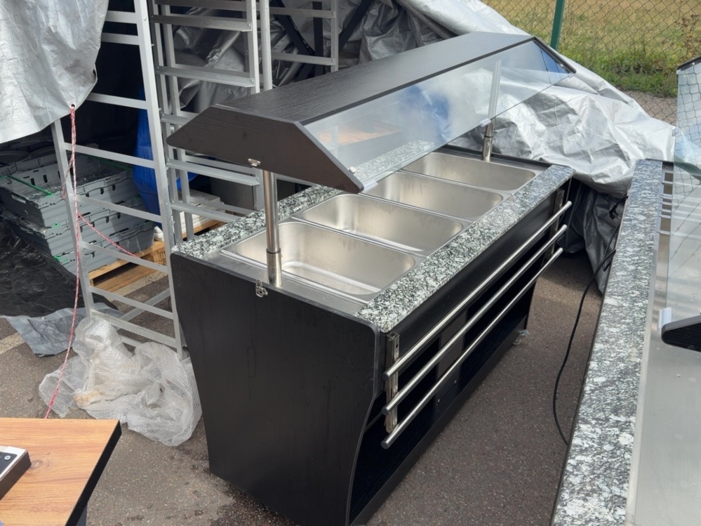 1422020-1 Warming counter Buffet with serving counter 4 canteens