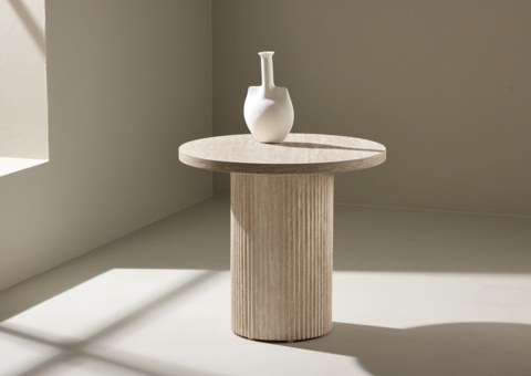 Soffbord 50cm Beige
