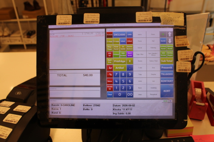1575843-4 Cash register with card reader