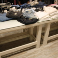 1575846-3 Display tables 4 pcs and glass shelves 5 pcs