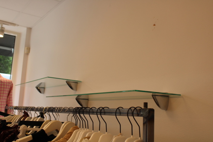 1575846-8 Display tables 4 pcs and glass shelves 5 pcs