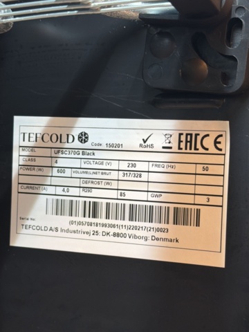 1565975-7 Frysskåp - Tefcold UFSC370G