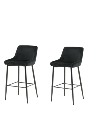 1570299-3 Plaza Barchair Svart Velvet Antal: 4