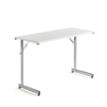 1575761-1 Bord CLAIRE Fällbart, 1200x500 mm, vit laminat, krom