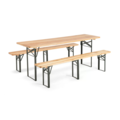 1575762-1 Folding bench set BOHUS2000x600 mm, pine, black