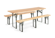 1575762 Folding bench set BOHUS2000x600 mm, pine, black