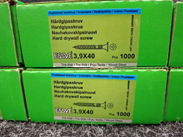 1575863-3 6000 st Bandad Hårdgipsskruv 3.9x40mm, Essve