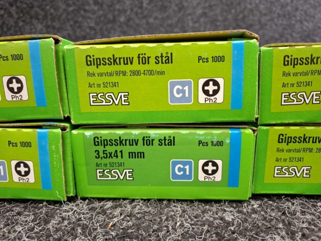 1575864-3 6000 st Bandad Gipsskruv för stål 3.5x41mm, Essve