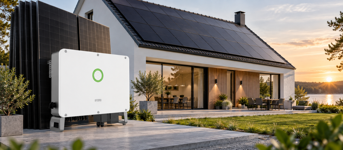 1576106-1 25.0 kW solar package – DAH Solar 500 W, SAJ hybrid inverter, Weland Stål – free shipping