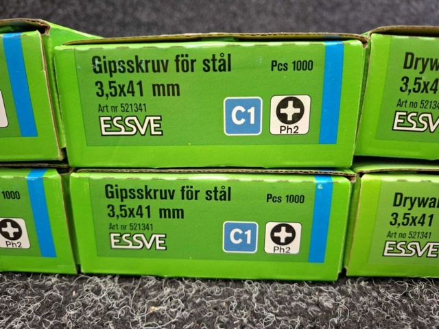 1575868-3 6000 st Bandad Gipsskruv för stål 3.5x41mm, Essve