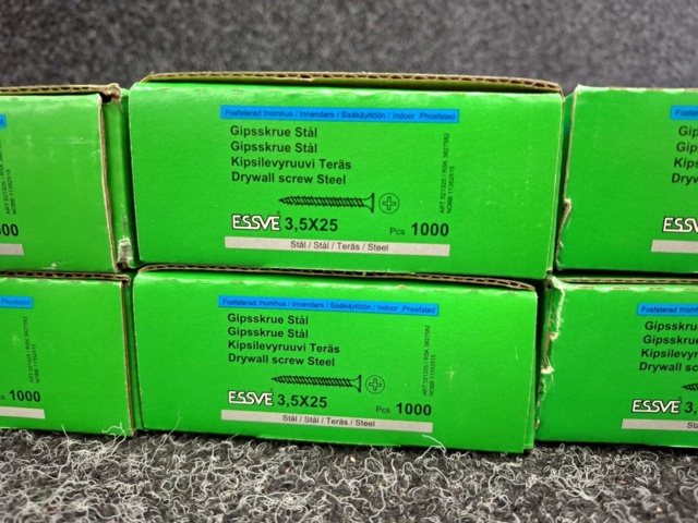 1575869-3 6000 st Bandad Gipsskruv för stål 3.5x25mm, Essve